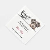 Miniature Schnauzer Wedding Vielen Dank Serviette (Ecke)