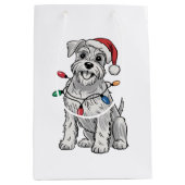 Miniature Schnauzer Weihnachten Weihnachten Weihna Mittlere Geschenktüte (Vorderseite)