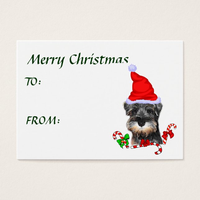 Miniature Schnauzer Weihnachtsgeschenke (Vorderseite)