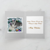 Miniature Schnauzer Weihnachtsgeschenke Feiertagskarte (Innenseite)