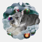 Miniature Schnauzer Weihnachtsgeschenke Ornament Karte (Vorderseite)