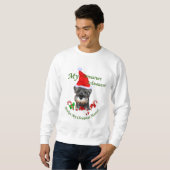 Miniature Schnauzer Weihnachtsgeschenke Sweatshirt (Vorne ganz)