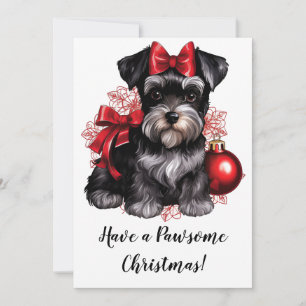 Miniature Schnauzer Weihnachtsgrüße Karte