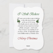 Miniature Schnauzer Weihnachtskarte Feiertagskarte (Rückseite)