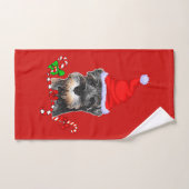 Miniature Schnauzer Weihnachtszeit Badhandtuch Set (Handtuch)