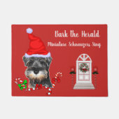 Miniature Schnauzer Weihnachtszeit Fußmatte (Vorderseite)