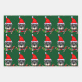 Miniature Schnauzer Weihnachtszeit Geschenkpapier Set (Vorderseite)