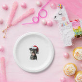 Miniature Schnauzer Weihnachtszeit Pappteller (Party)