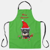 Miniature Schnauzer Weihnachtszeit Schürze (Vorderseite)