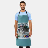 Miniature Schnauzer Weihnachtszeit Schürze (Getragen)