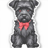 Miniature Schnauzer Welpe Aufkleber (Vorderseite)
