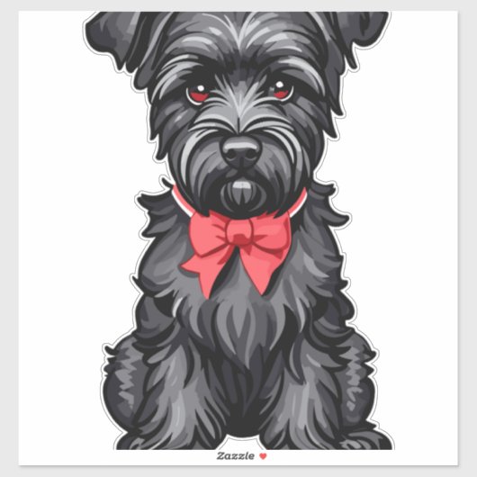 Miniature Schnauzer Welpe Aufkleber (Blatt)
