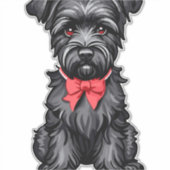 Miniature Schnauzer Welpe Aufkleber (Vorderseite)