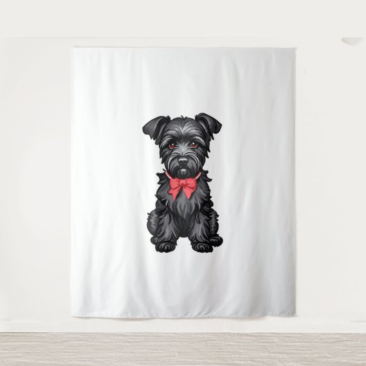 Miniature Schnauzer Welpe Wandteppich (Vorderseite)