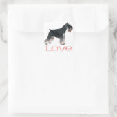 Miniature Schnauzer Welpenhund Pink Liebe Sticker (Tasche)