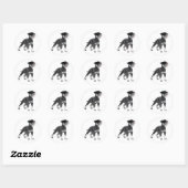 Miniature Schnauzer Welpensticker Runder Aufkleber (Blatt)