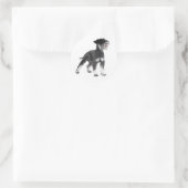 Miniature Schnauzer Welpensticker Runder Aufkleber (Tasche)