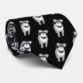 Miniature Schnauzers on the Move Funny Krawatte (Gerollt)