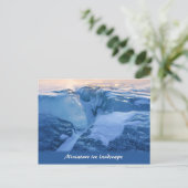 Miniatureislandschaft und Sonnenuntergang Postkarte (Stehend Vorderseite)