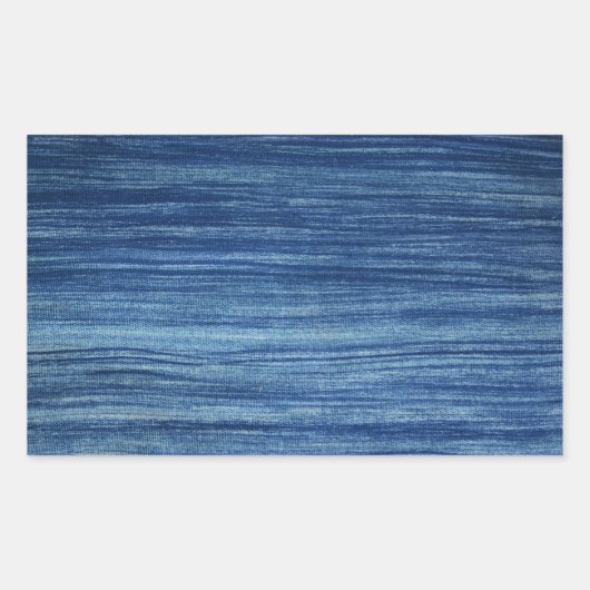 Miniaturen aus blauem Stoff und Modelltexte Rechteckiger Aufkleber (Vorderseite)