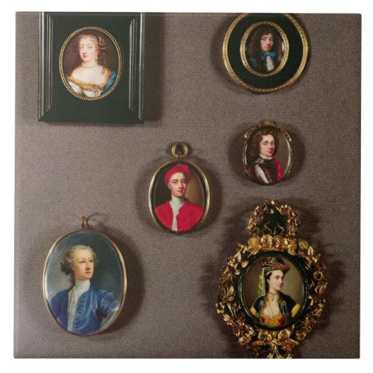 Miniaturen von LtoR, TtoB: Frances Teresa Stuart, Fliese (Vorderseite)