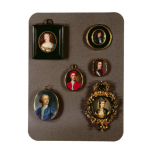 Miniaturen von LtoR, TtoB: Frances Teresa Stuart, Magnet