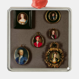 Miniaturen von LtoR, TtoB: Frances Teresa Stuart, Silbernes Ornament