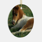 Miniaturfohlen-Niederlegung Keramikornament (Rechts)