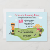 Miniaturgolf-Party Einladung (Vorderseite)