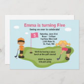 Miniaturgolf-Party Einladung (Vorne/Hinten)