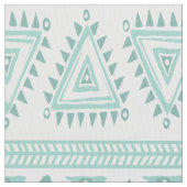 Miniaturgrünes Tribal Geometrisches Muster Stoff (Nahaufnahme)