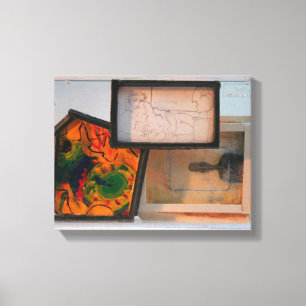 Miniaturhüttung für Maler K7 1986 Mixed-Media C Leinwanddruck