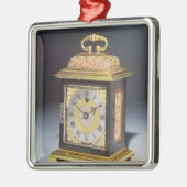 Miniaturklammeruhr Silbernes Ornament (Links)