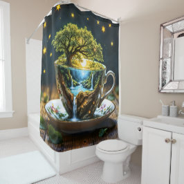 MiniaturlehrerIn Wunderland farbenfrohe Kunst Duschvorhang