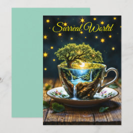 MiniaturlehrerIn Wunderland farbenfrohe Kunst Einladung