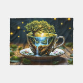 MiniaturlehrerIn Wunderland farbenfrohe Kunst Fleecedecke (Vorderseite (Horizontal))