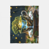 MiniaturlehrerIn Wunderland farbenfrohe Kunst Fleecedecke (Vorderseite)