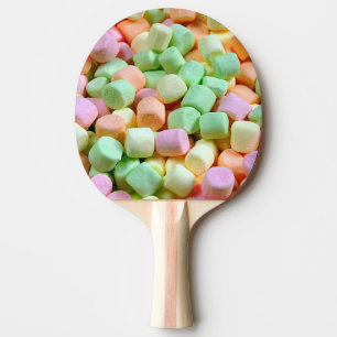 Miniaturmarshmallows Tischtennis Schläger