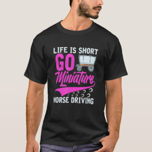 Miniaturpferd-Antriebskartensattelwagen Mini Hor T-Shirt