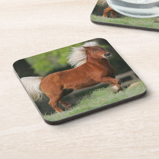 Miniaturpferd stehend getränkeuntersetzer (Linke Seite)