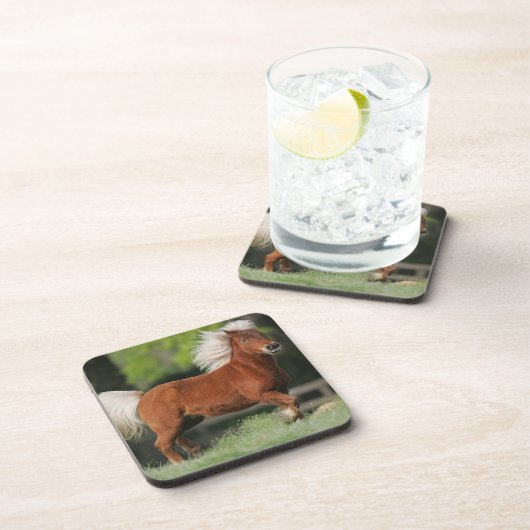 Miniaturpferd stehend getränkeuntersetzer (Rechte Seite)