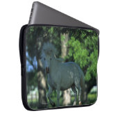 Miniaturpferd stehend in den Bäumen Laptopschutzhülle (Vorne Rechts)