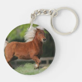 Miniaturpferd stehend schlüsselanhänger (Rückseite)