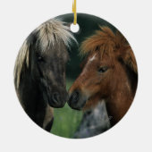 Miniaturpferdeberühren Keramik Ornament (Hinten)