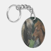 Miniaturpferdeberühren Schlüsselanhänger (Vorderseite links)