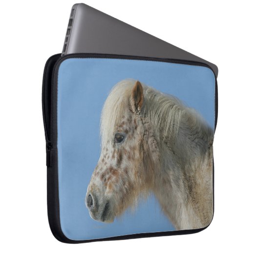 MiniaturpferdeHeadshot Laptopschutzhülle (Vorne Rechts)