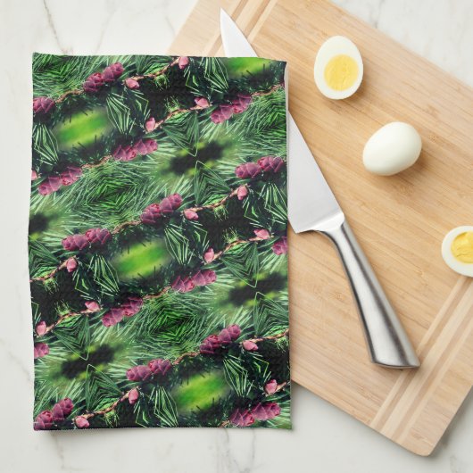 Miniaturpinecones Nah Abstraktes Muster Geschirrtuch (Viertel Falte)