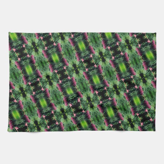 Miniaturpinecones Nah Abstraktes Muster Geschirrtuch (Horizontal)