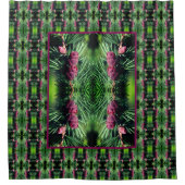 Miniaturpinkegel Nahes Abstraktes Muster Duschvorhang (Vorderseite)