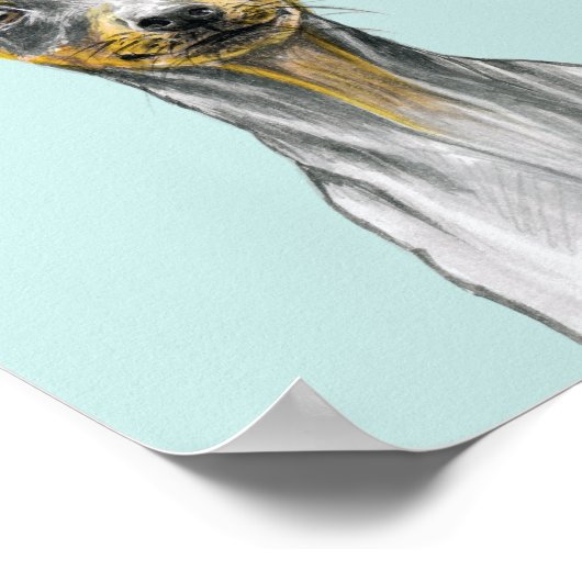 Miniaturpinscher Hund Portrait Niedliche WelpenLie Poster (Ecke)